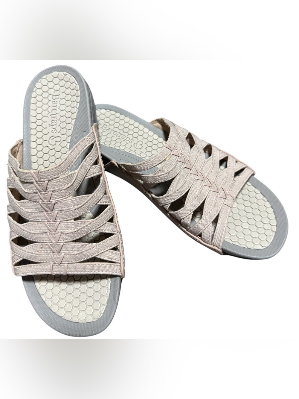 BARETRAPS BEIGE COMFORT SLIDE SANDALS WOMEN’S SIZE 7 NWOT CUSHIONED LIGHTWEIGHT - Picture 4 of 10